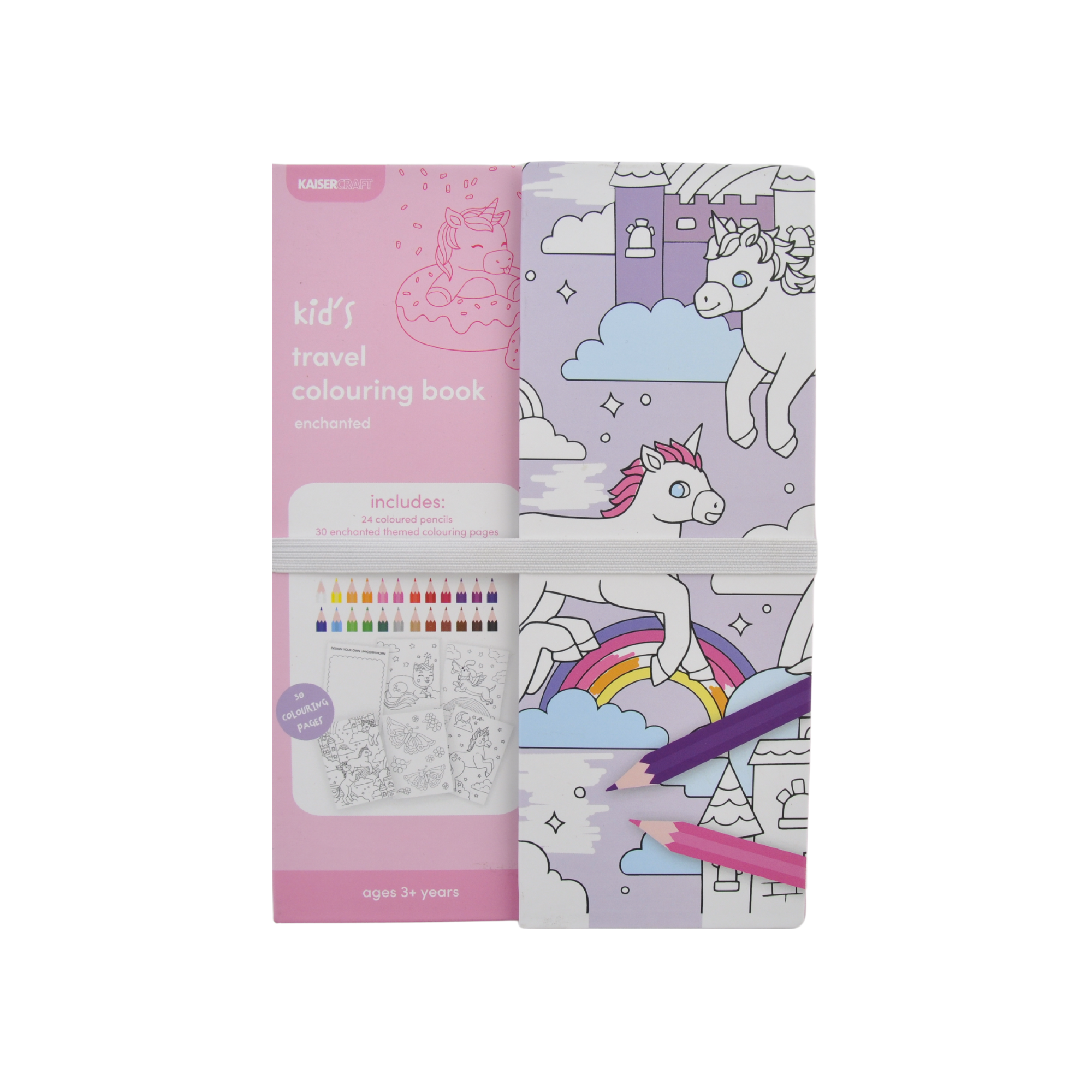 Kaiser Creative Club - Kids A5 Travel Colouring Book & Pencil Set - ENCHANTED